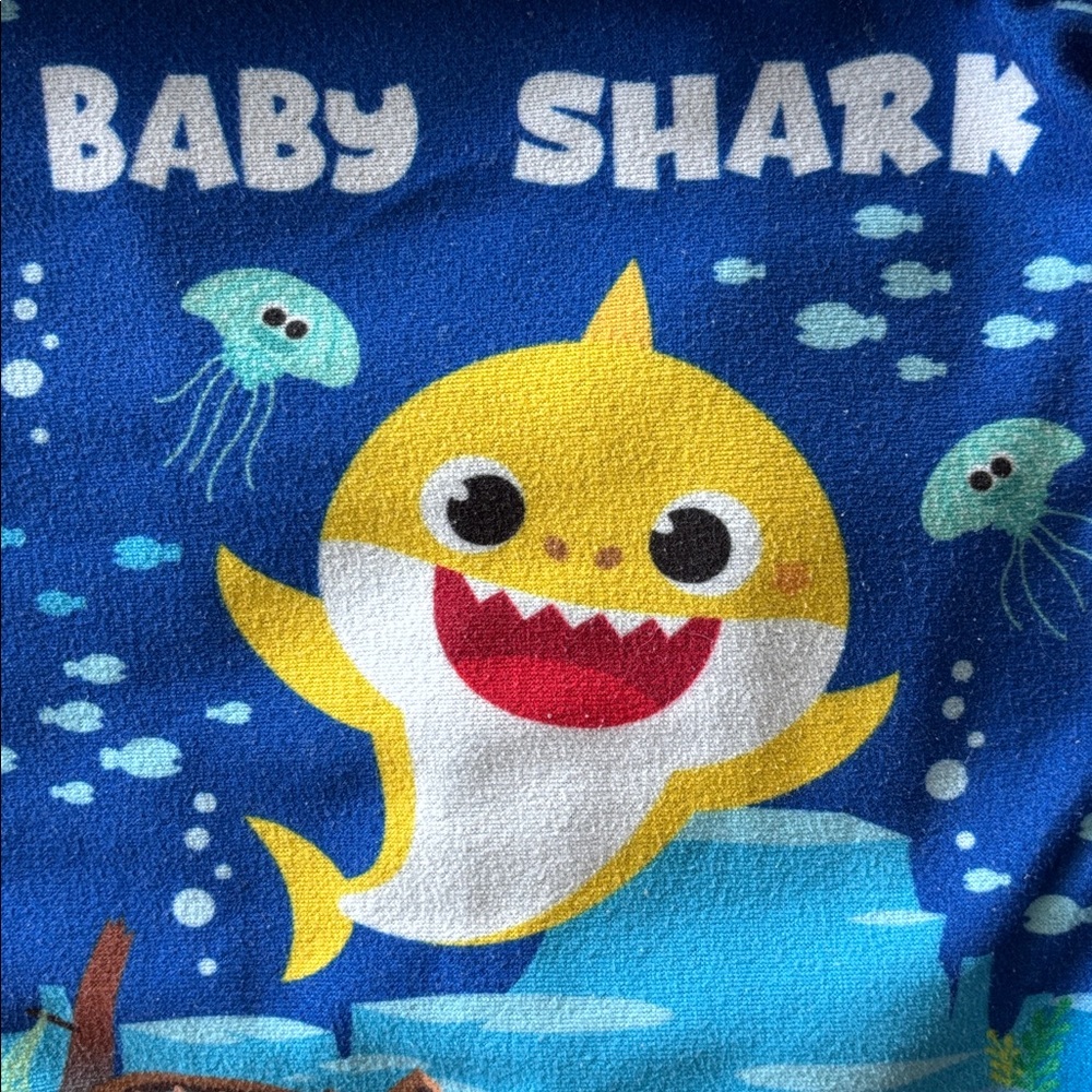 Cozy fleece Baby Shark Pinkfong toddler boy pajamas 3T